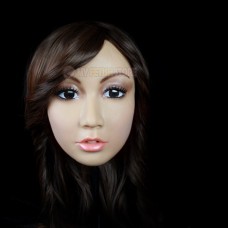 SH-1 crossdress masquerade cosplay realistic female/girl silicone half face mask/props fixed with string crossdresser doll